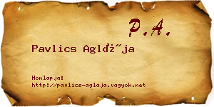 Pavlics Aglája névjegykártya